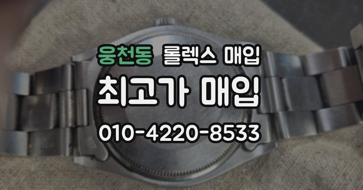 웅천동 롤렉스 매입