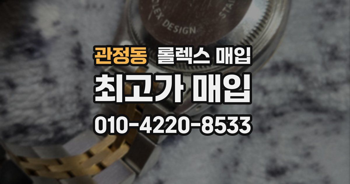 관정동 롤렉스 매입
