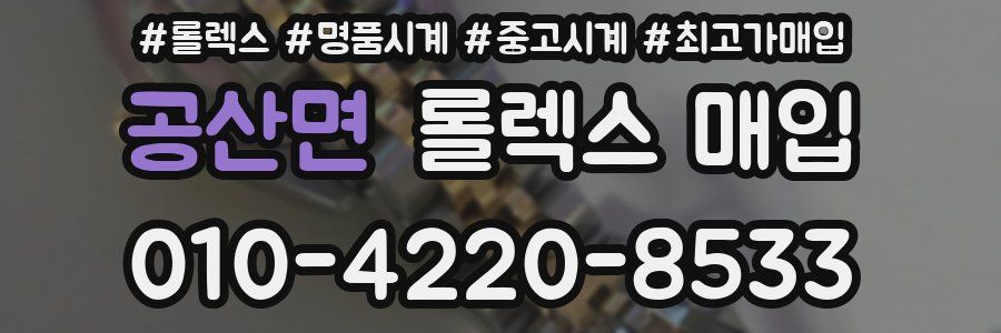 공산면 롤렉스 매입