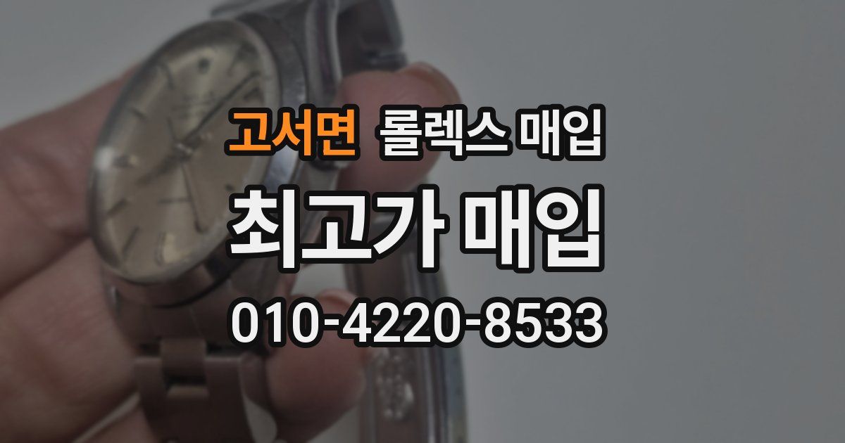 고서면 롤렉스 매입