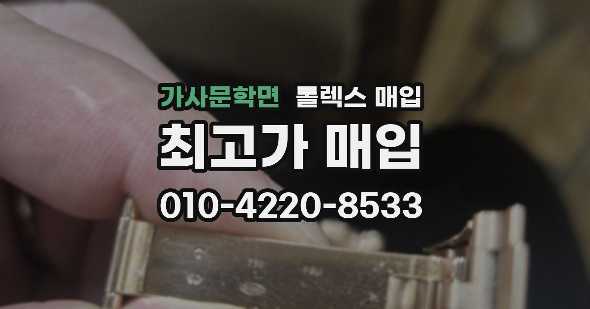 가사문학면 롤렉스 매입