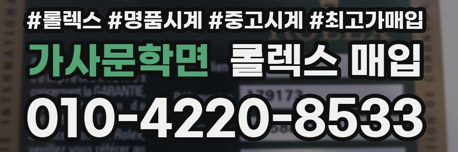 가사문학면 롤렉스 매입