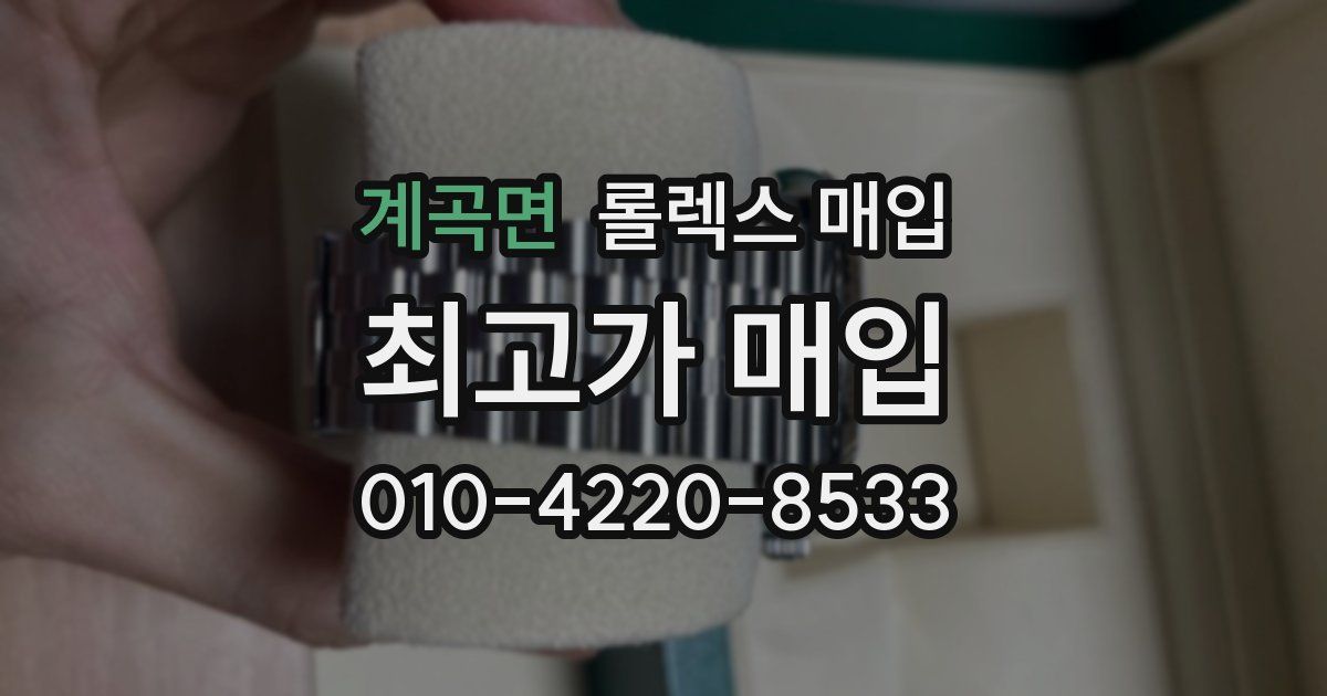 계곡면 롤렉스 매입