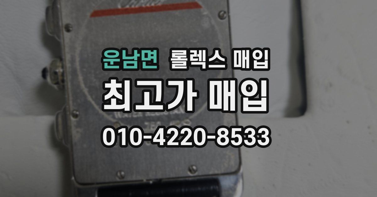 운남면 롤렉스 매입
