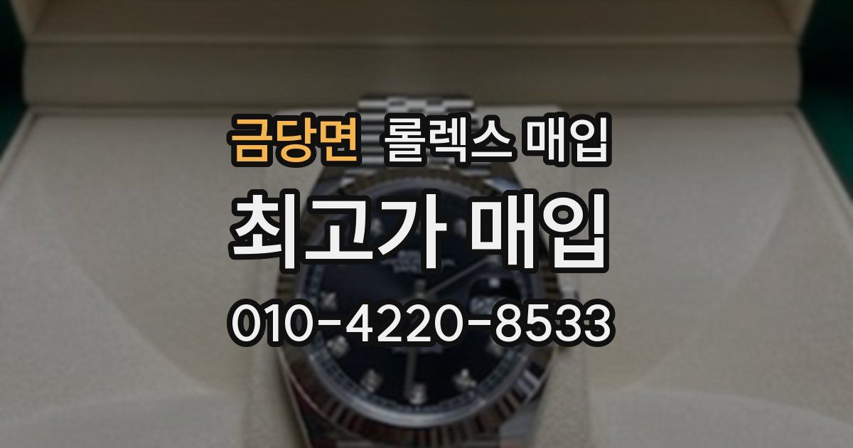 금당면 롤렉스 매입
