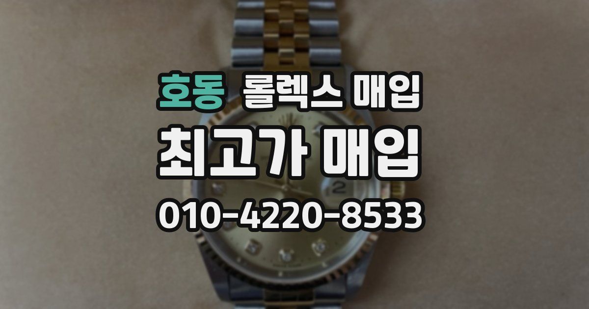 호동 롤렉스 매입