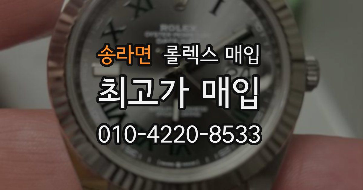 송라면 롤렉스 매입