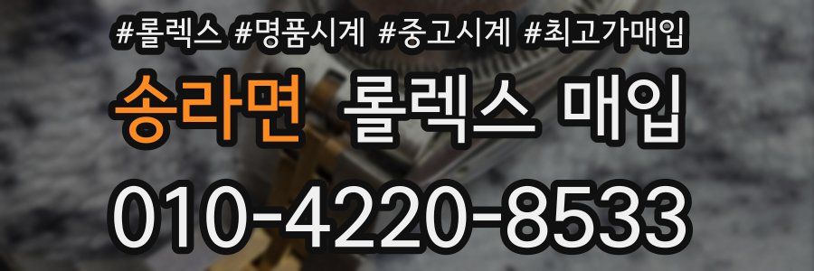 송라면 롤렉스 매입