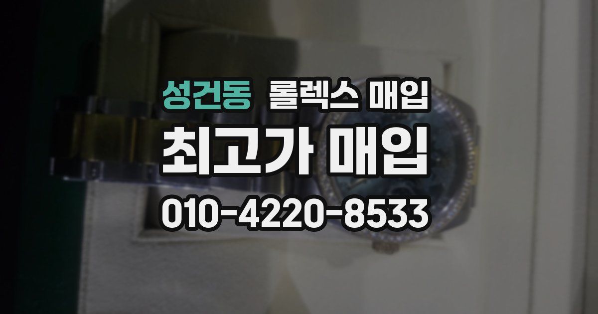 성건동 롤렉스 매입