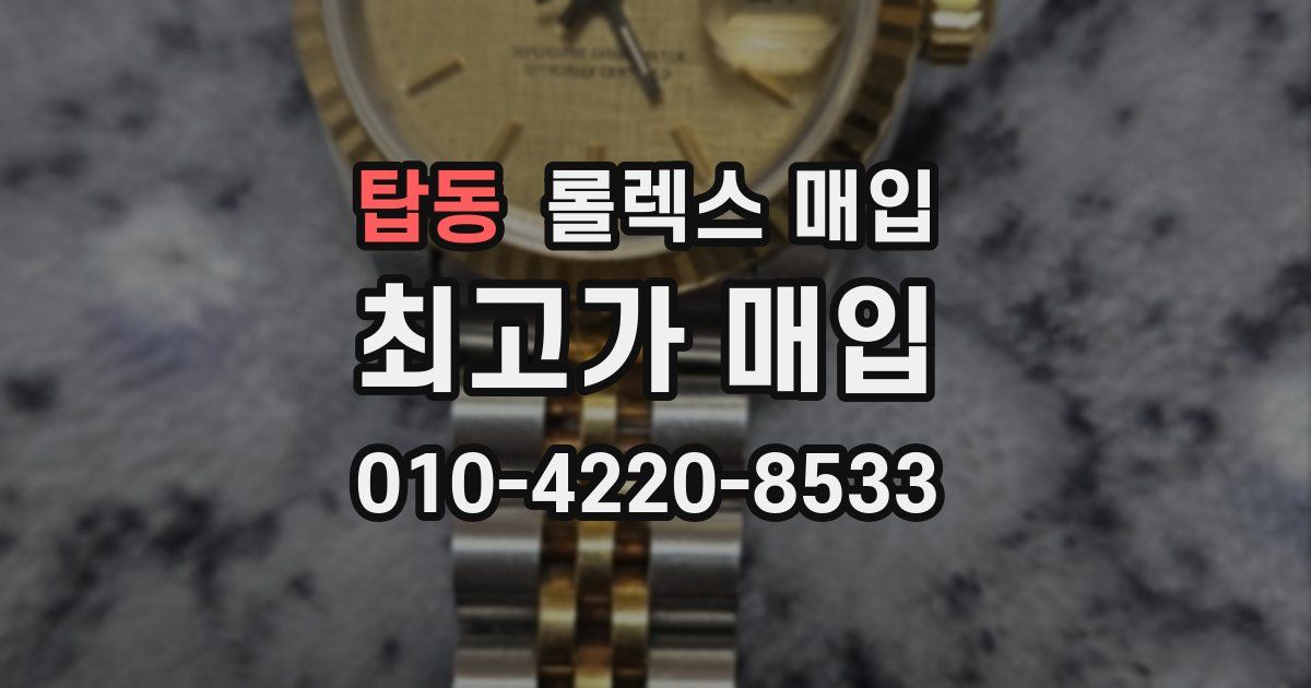 탑동 롤렉스 매입