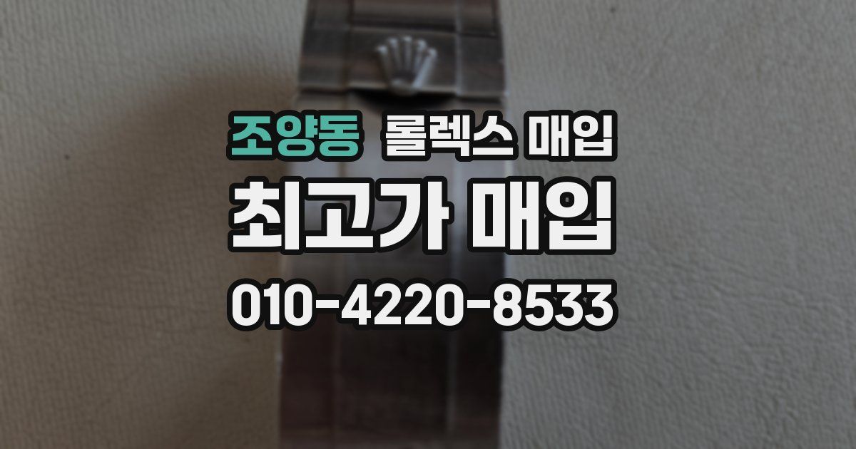 조양동 롤렉스 매입