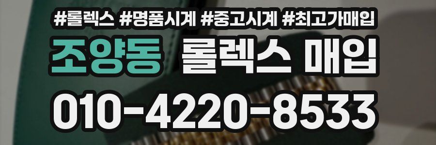 조양동 롤렉스 매입