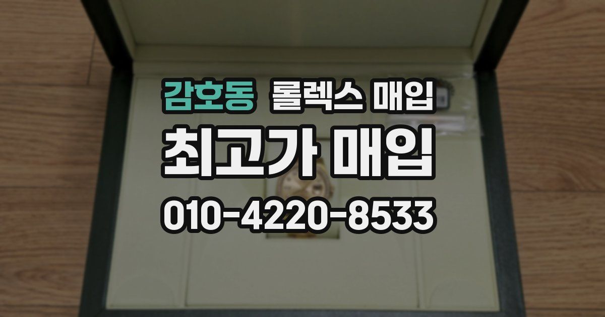 감호동 롤렉스 매입