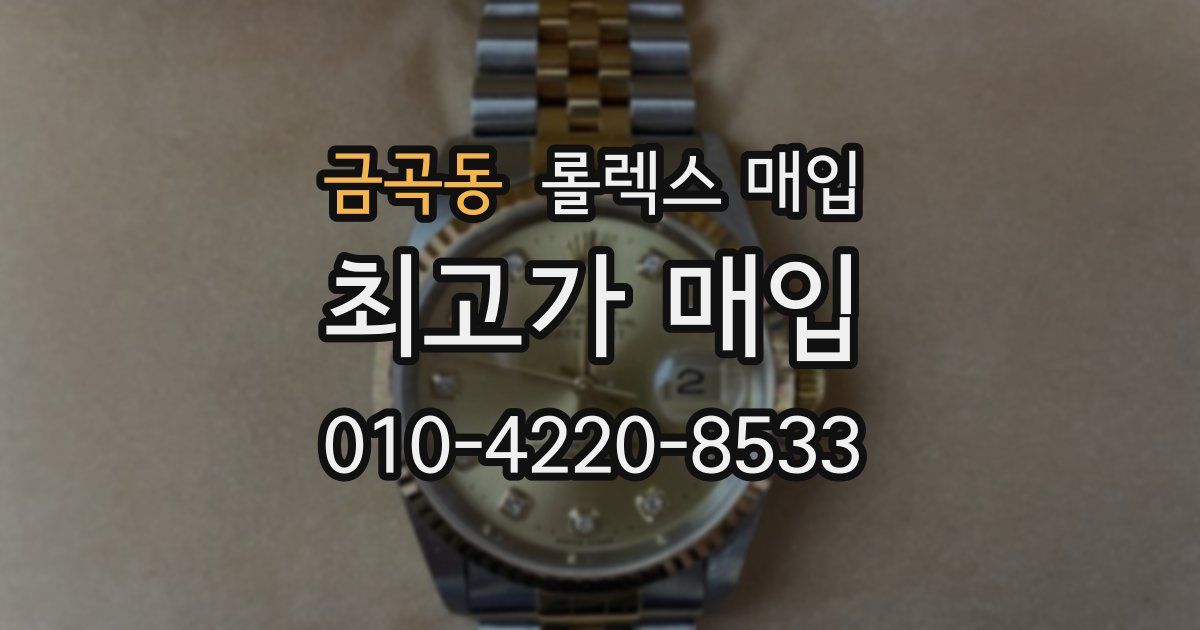 금곡동 롤렉스 매입