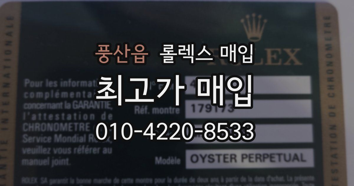 풍산읍 롤렉스 매입