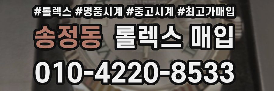 송정동 롤렉스 매입