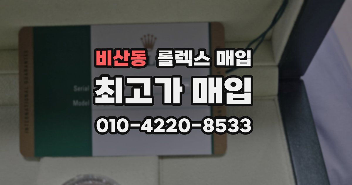 비산동 롤렉스 매입