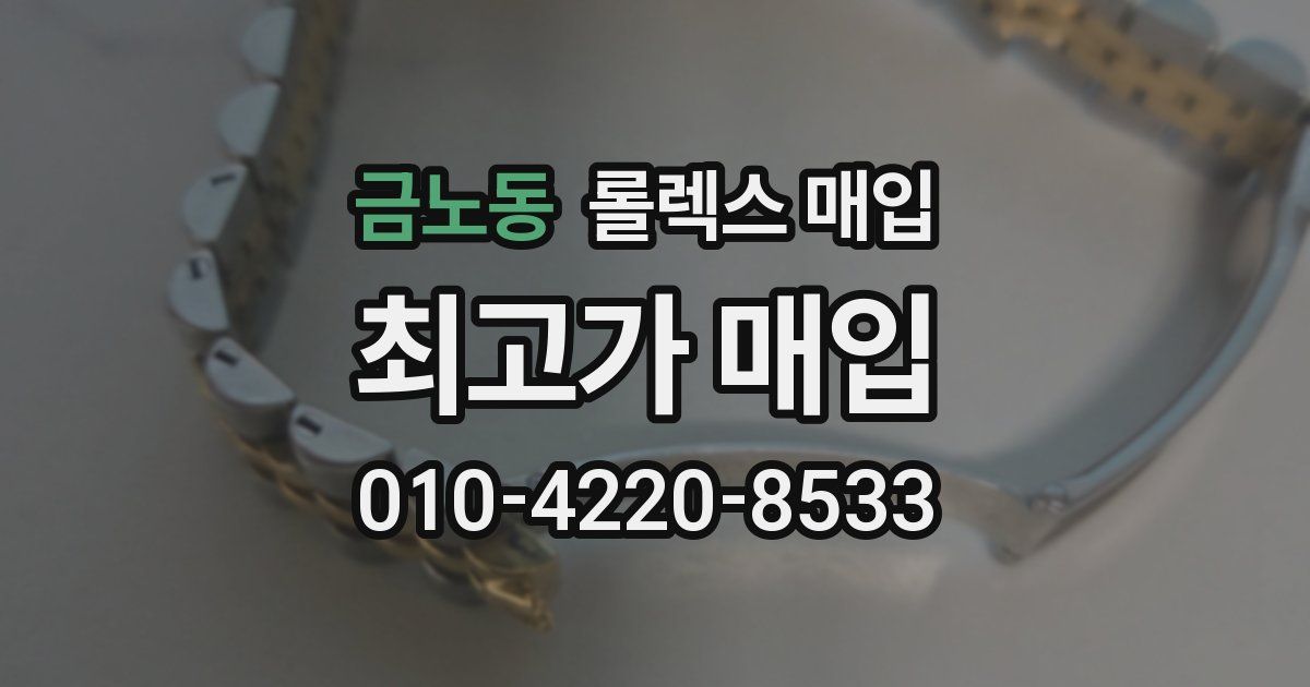 금노동 롤렉스 매입