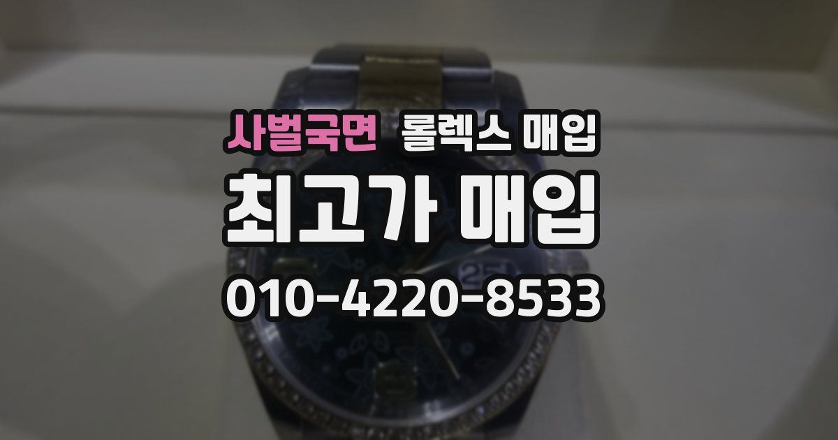 사벌국면 롤렉스 매입