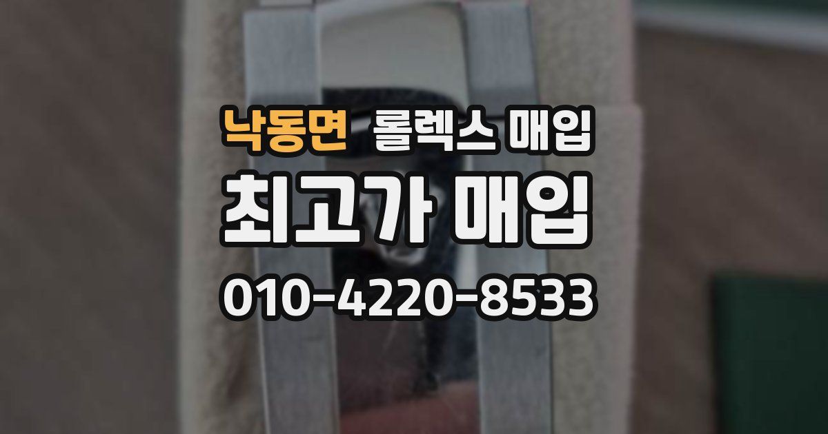 낙동면 롤렉스 매입
