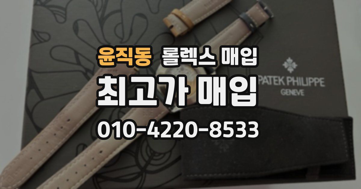윤직동 롤렉스 매입