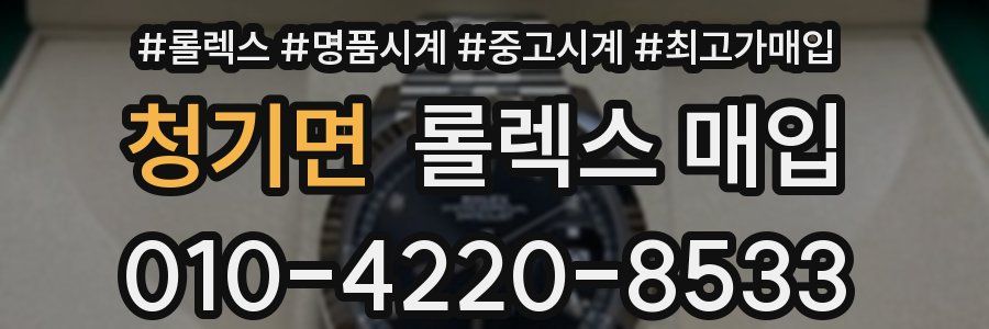 청기면 롤렉스 매입