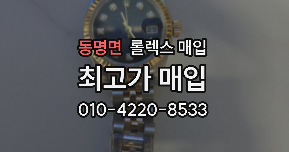 동명면 롤렉스 매입