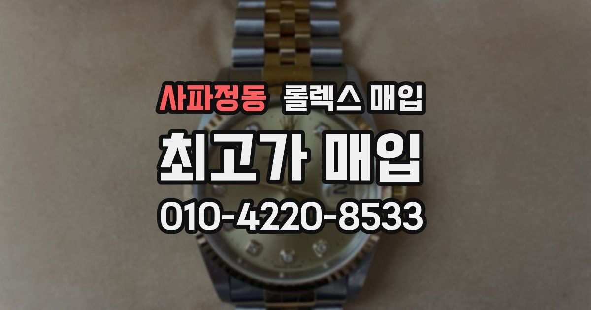 사파정동 롤렉스 매입