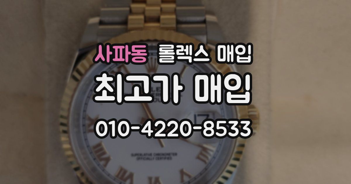 사파동 롤렉스 매입