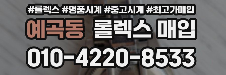 예곡동 롤렉스 매입