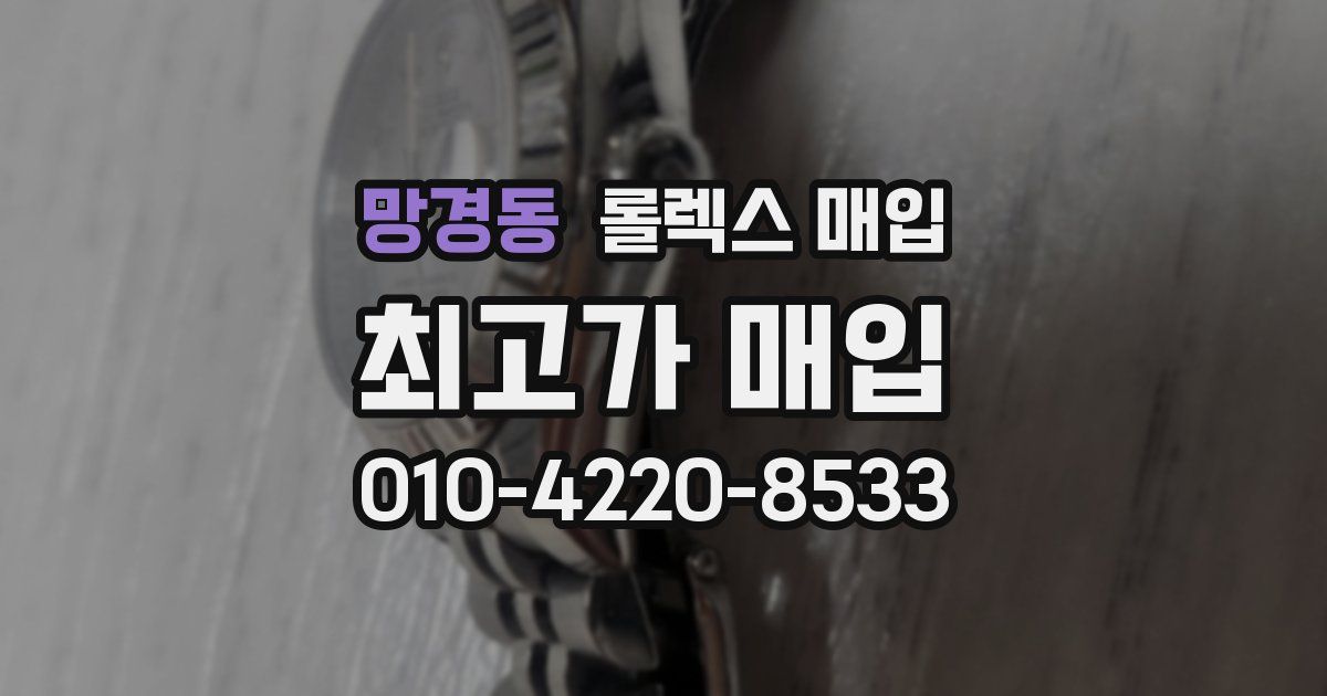 망경동 롤렉스 매입