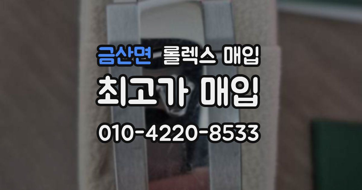 금산면 롤렉스 매입