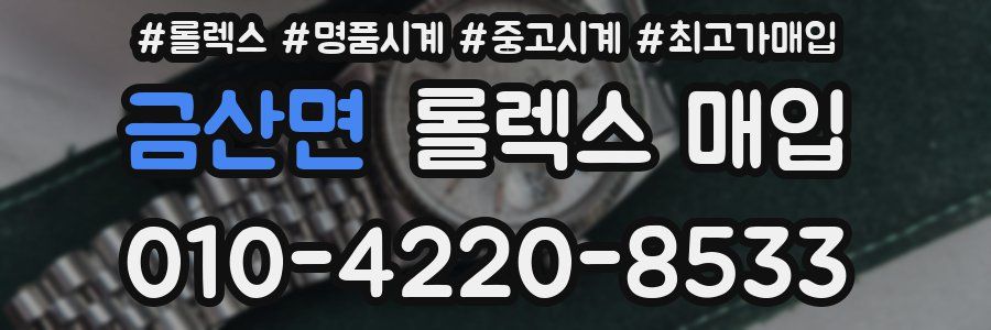 금산면 롤렉스 매입