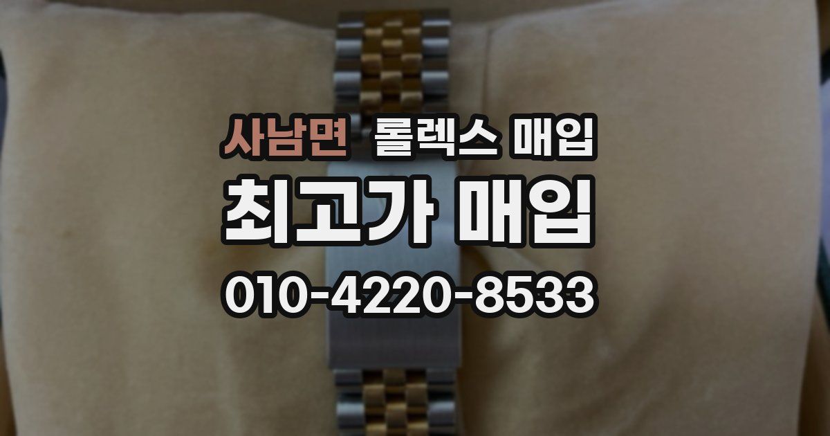 사남면 롤렉스 매입