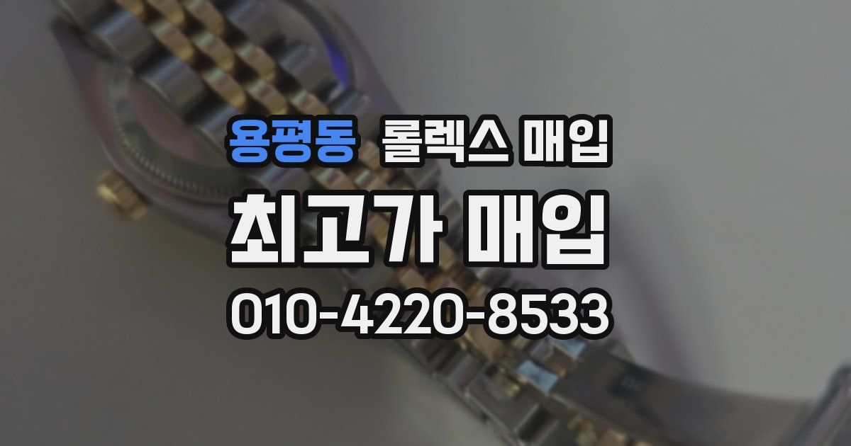 용평동 롤렉스 매입