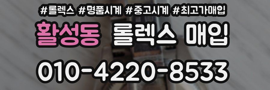 활성동 롤렉스 매입