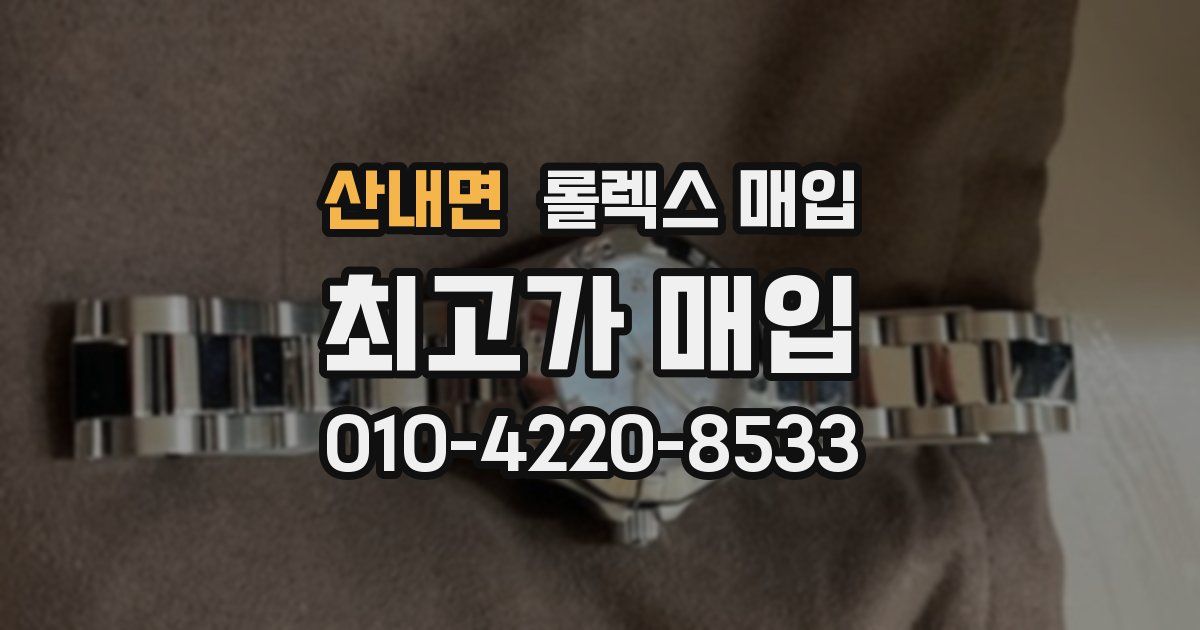 산내면 롤렉스 매입