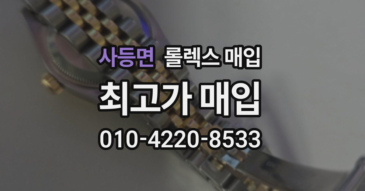 사등면 롤렉스 매입