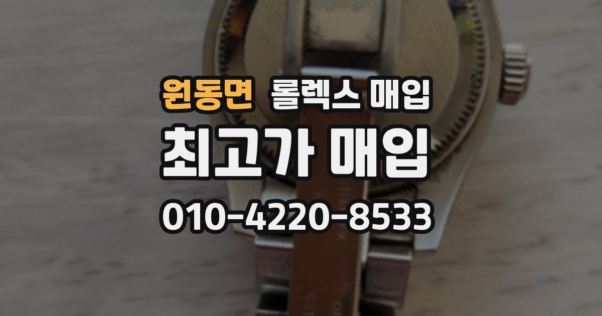 원동면 롤렉스 매입