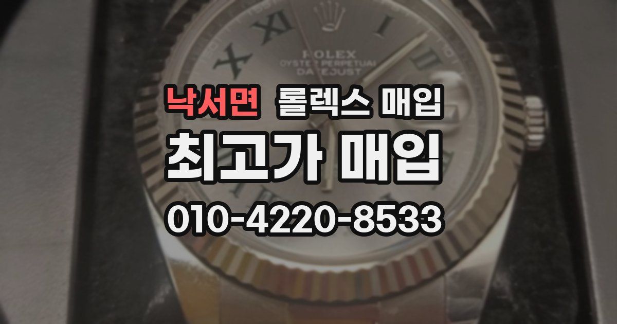 낙서면 롤렉스 매입