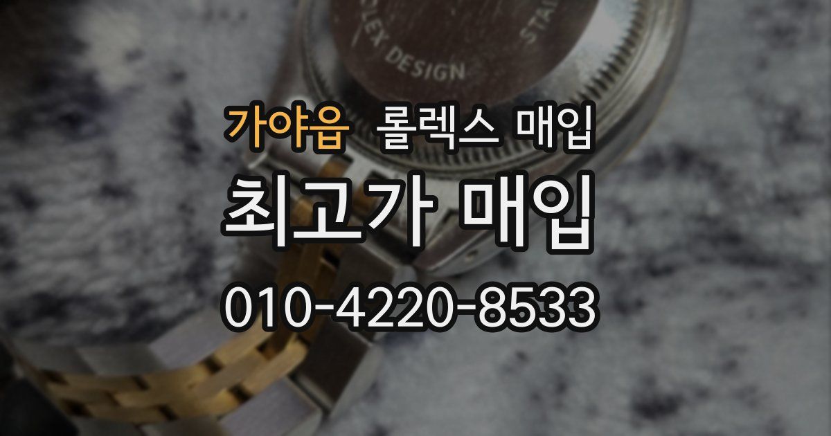 가야읍 롤렉스 매입