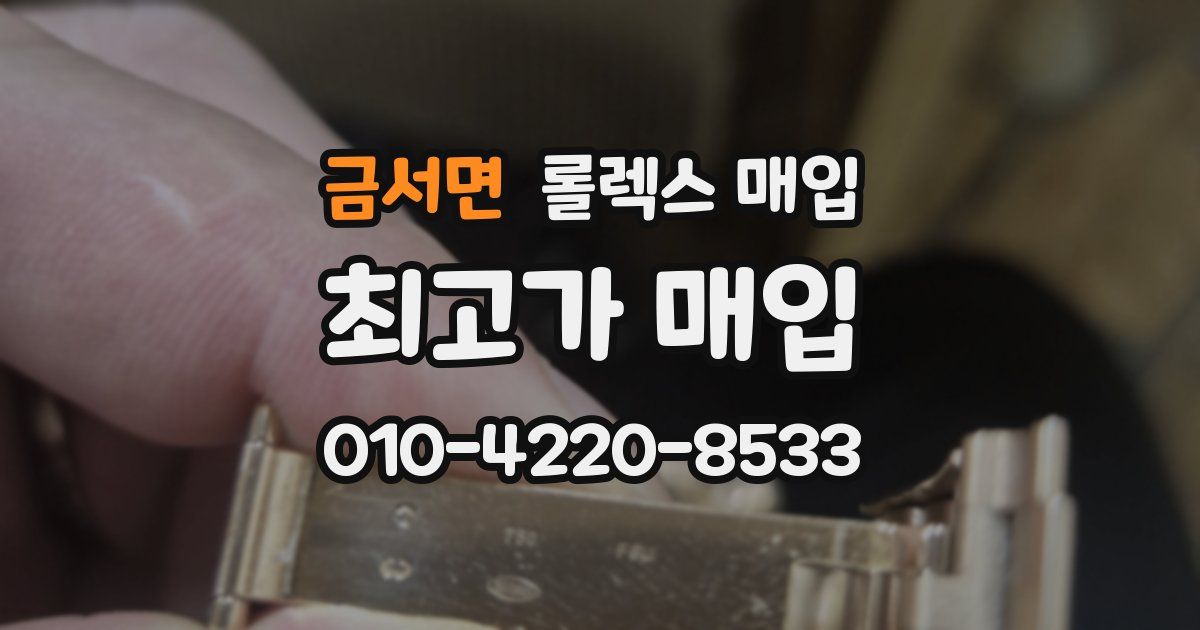 금서면 롤렉스 매입