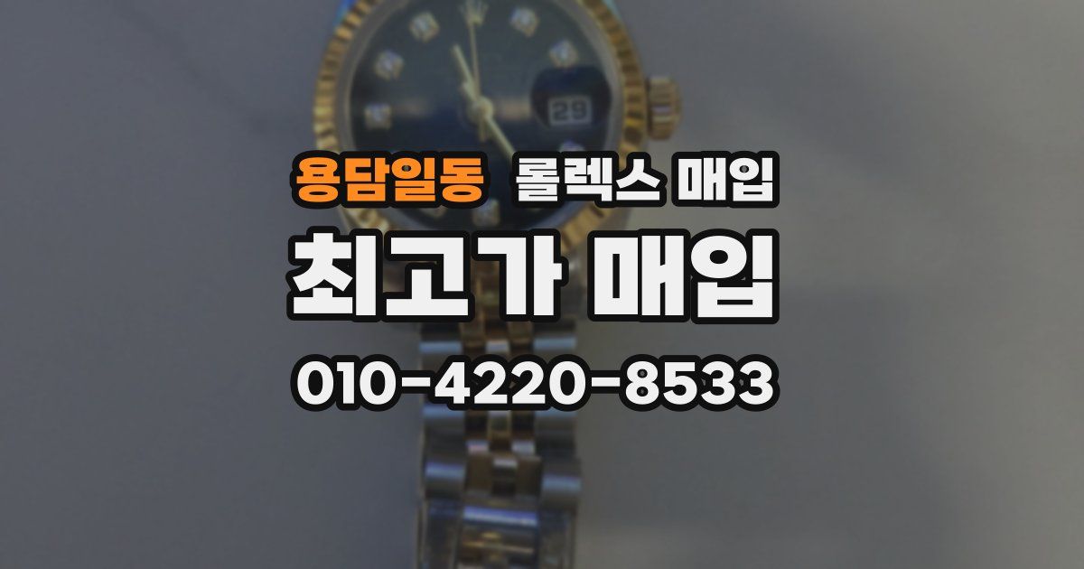 용담일동 롤렉스 매입