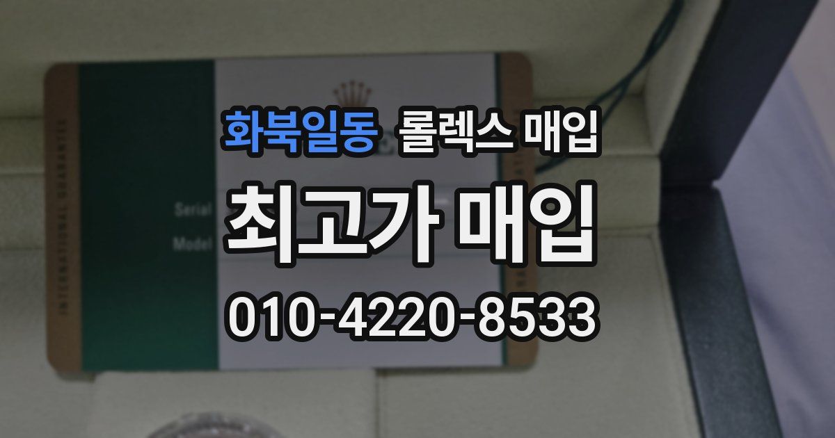 화북일동 롤렉스 매입