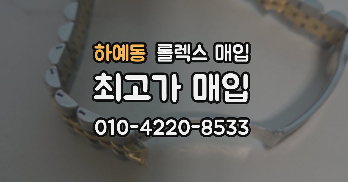 하예동 롤렉스 매입