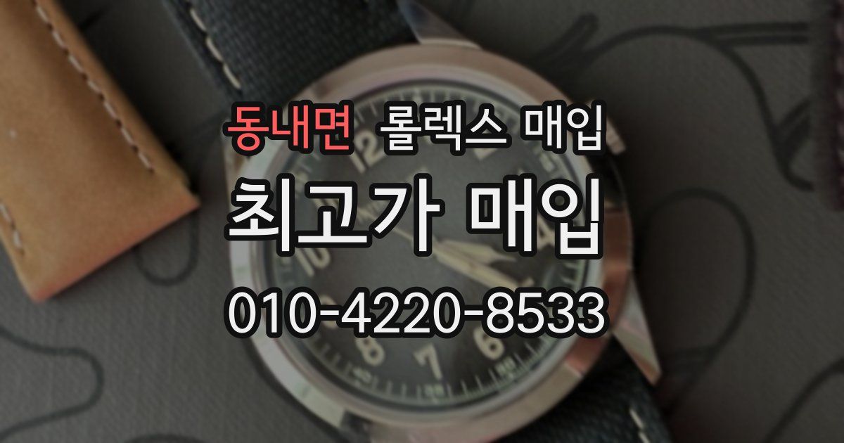 동내면 롤렉스 매입