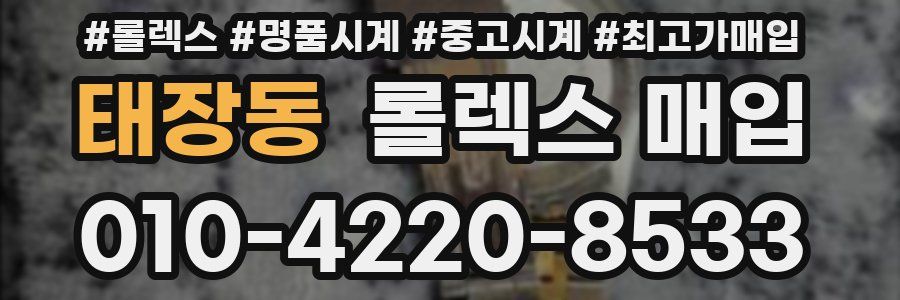 태장동 롤렉스 매입