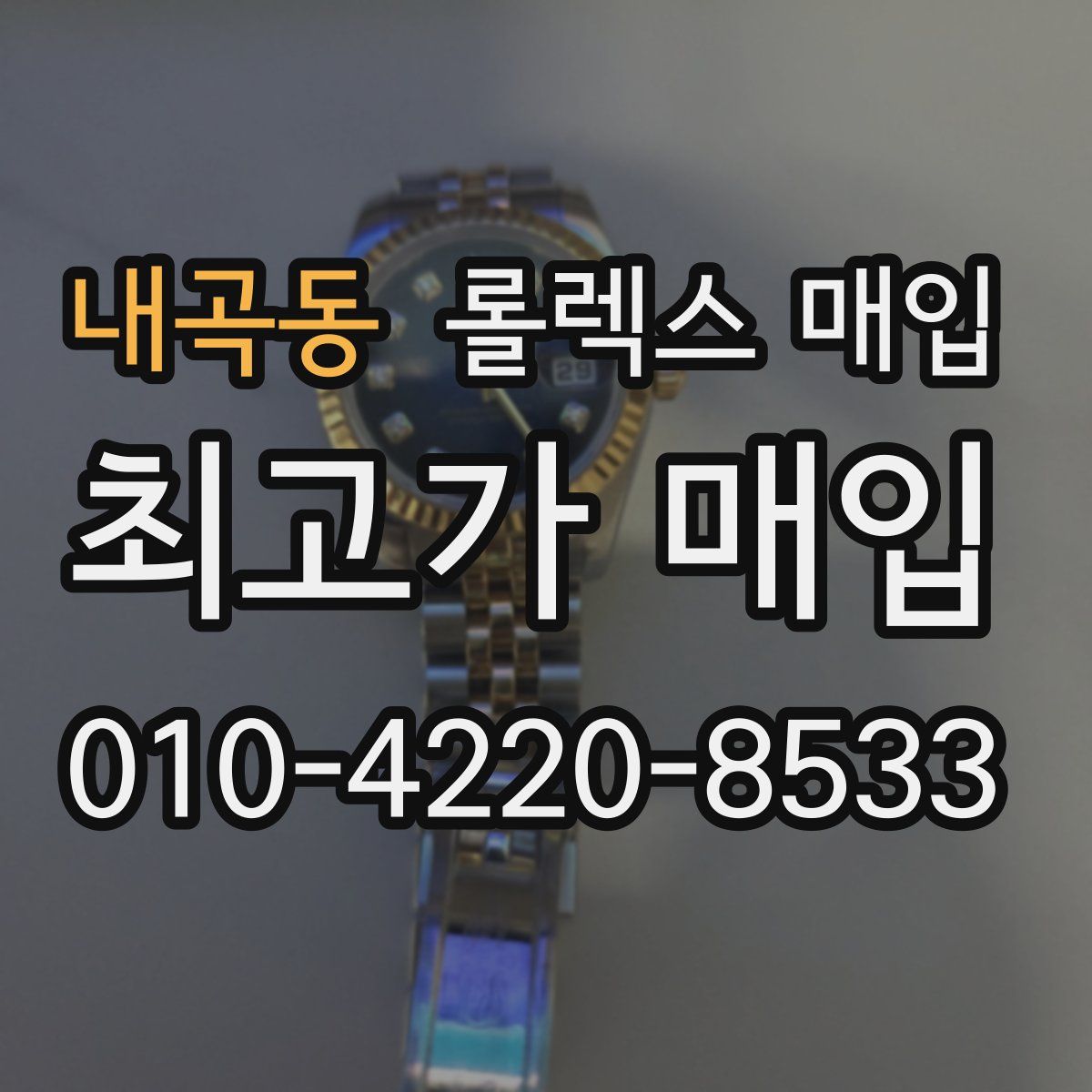 내곡동 롤렉스 매입