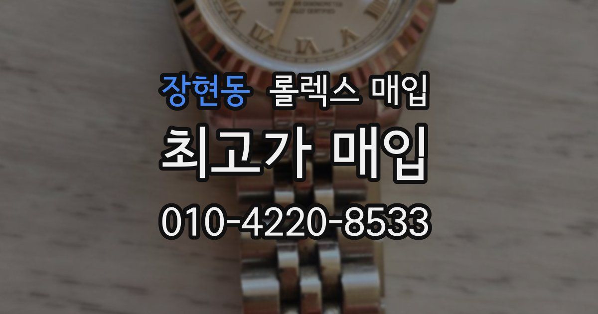 장현동 롤렉스 매입