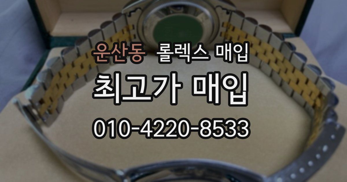 운산동 롤렉스 매입